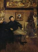Edgar Degas The Man in the studio Sweden oil painting artist